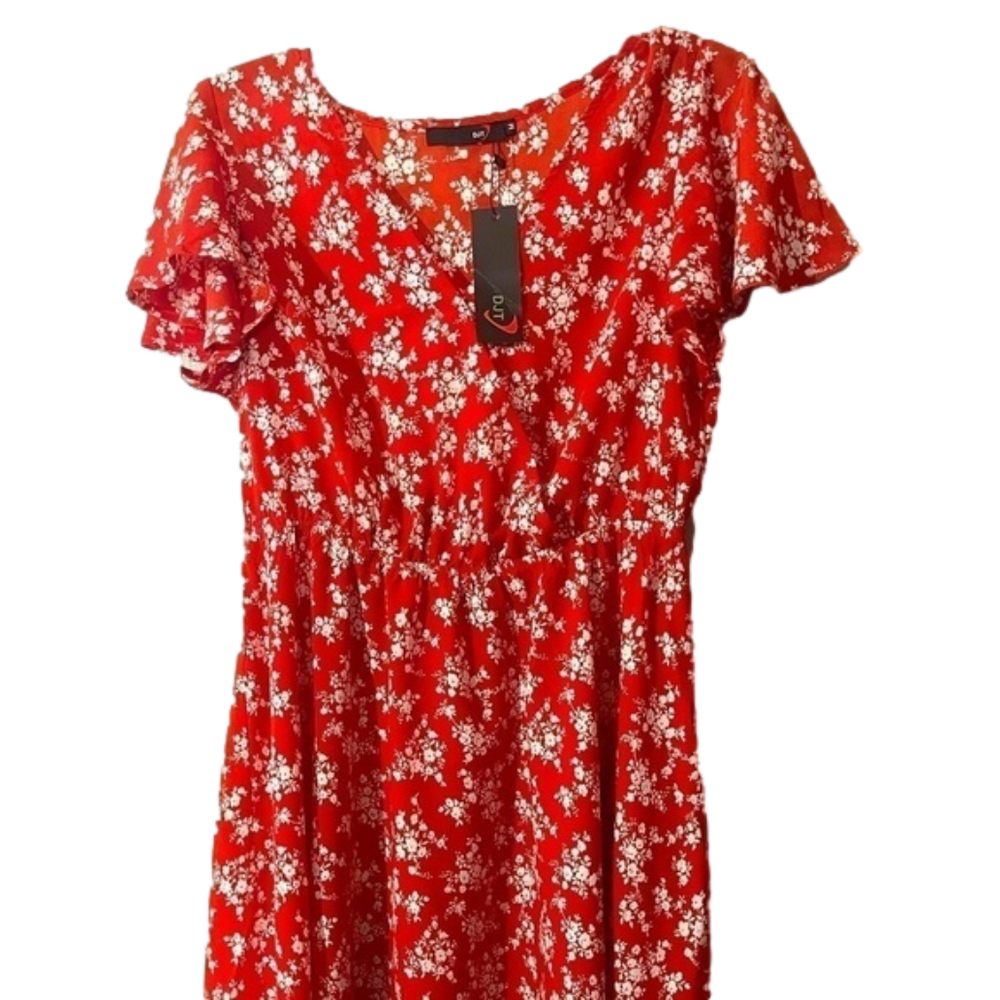 DTJ Flowers Flutter Sleeve Dress - Picture 1 of 4